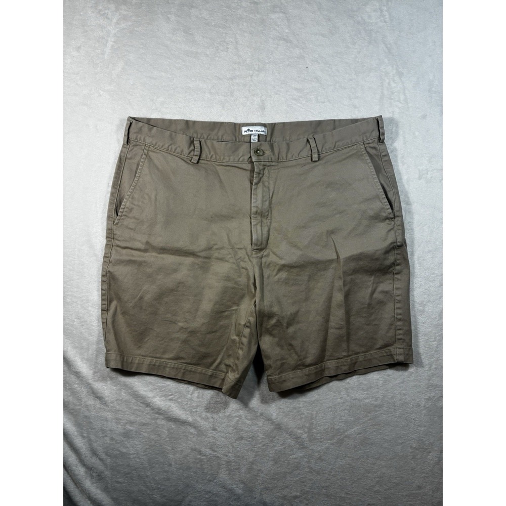Peter Millar Crown Performance Golf Shorts Tan, Men's Size 38